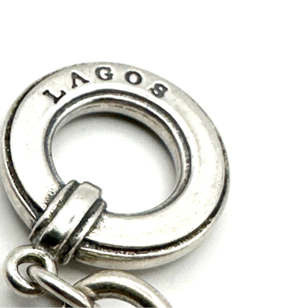Lagos Silver Heart Love / Hate Charm Bracelet RARE - Picture 5 of 8